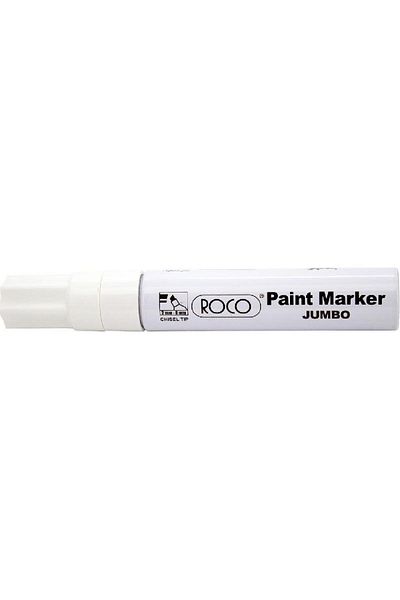 Roco Jumbo Paint Marker – 8 mm Chisel Tip, White
