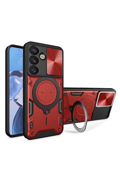 Techsuit Case for Samsung Galaxy S25 - Techsuit CamGuard Pro - Red