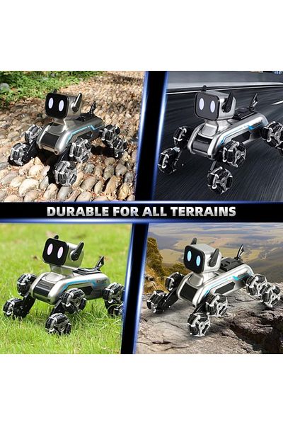 Iram Dog Robot Remote Control 8WD Stunt RC Car with Musc & Light 2 Rechargeable Batteries & Control Watch