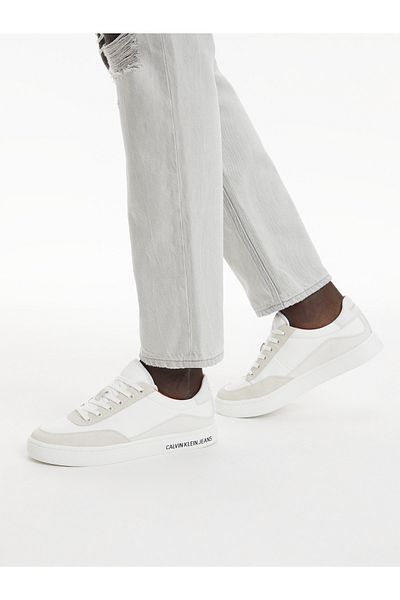 Calvin Klein Calvin Klein Men Creamy White/White/Firecracker Classic Cupsole Su Low Top Sneakers