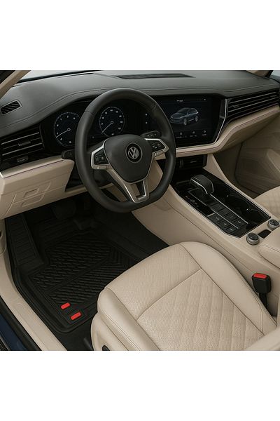 TEAMCAR ® Tray Type Car Mats Compatible With Volkswagen Touareg Iii (2018 ) - Suv