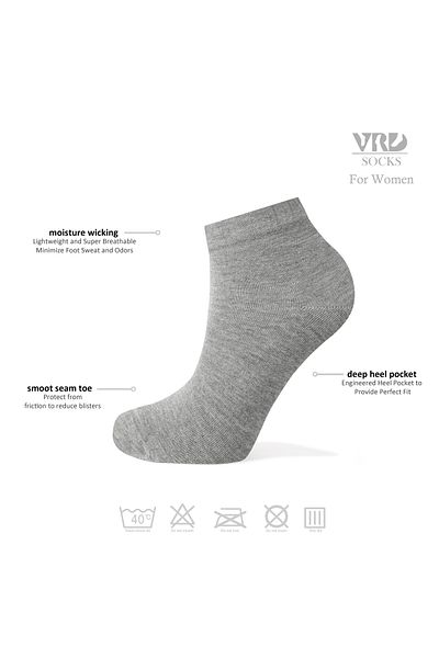 Happy Body Bamboo Women's 2-Piece Special Boxed Booties Flat Washable Fabric Floating Rubber Seamless Toe End