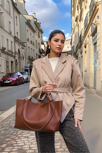 PayBuy Geantă tote modernă cu design cu cataramă, cu volum mare, potrivită pentru utilizare pe mână și pe umăr