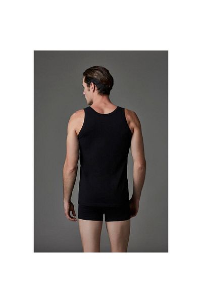 NazikEndam Eros Compact Men's Undershirt (Pack of Two) - Black