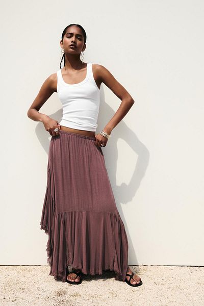Pull & Bear تنورة ميدي غير متماثلة