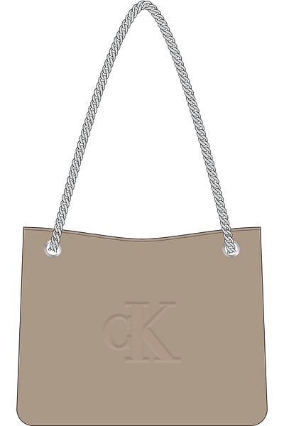 Calvin Klein Calvin Klein Women Crockery Sculpted Chain Shoulder Bag