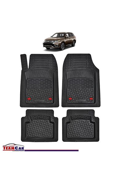 TEAMCAR ® Tray Type Car Mats Compatible With Mitsubishi Outlander Iii (2012–2021) - Suv