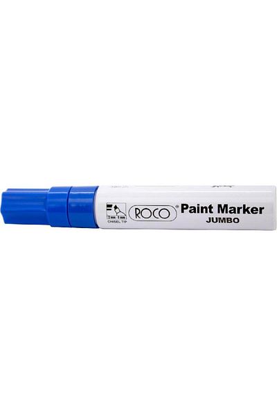 Roco Jumbo Paint Marker – 8 mm Chisel Tip, Blue