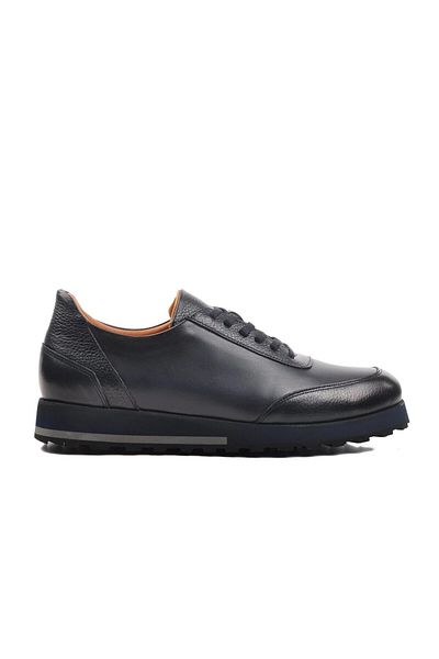 ALEHASANDRO 19830 Eva Sole Original Stylish Leather Sports Shoes Navy Blue