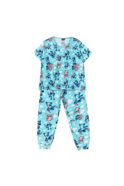 Lilo & Stitch Set pijamale din bumbac Ciel Lilo & Stitch pentru femei