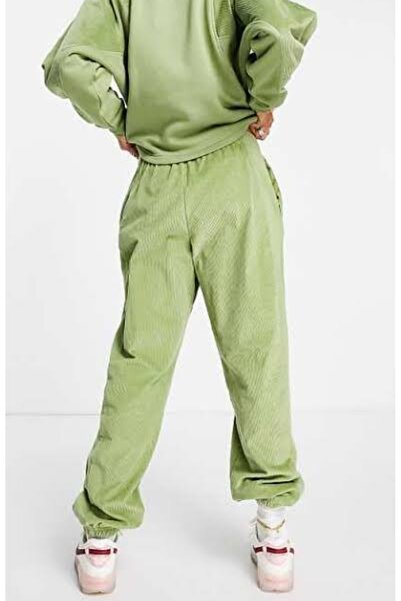 Nike - Air - Yeşil Kadife Jogging Pantolonu Sportswear Air Cord Fleece