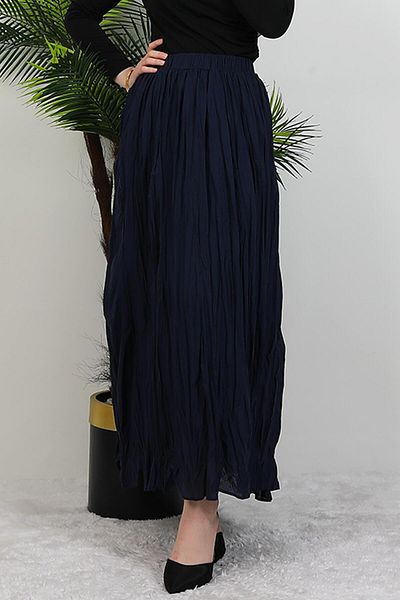 giz astore Kraş Voile Skirt Navy Blue