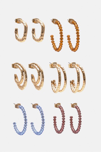 Pull & Bear 6'lı paket halka küpe