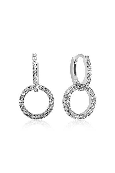 norsary Silver Intertwining Hoop Earrings