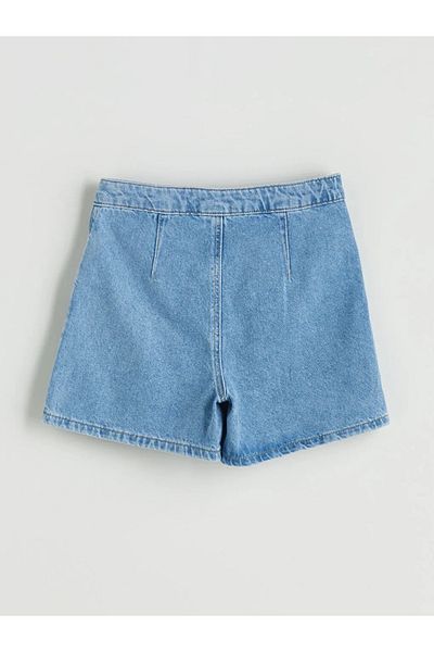 LC Waikiki Lcw Kids Indigo Kuromi Printed Girl's Jean Shorts Skirt