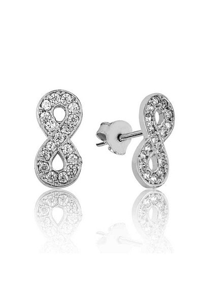 norsary Silver Infinity Studs Earrings