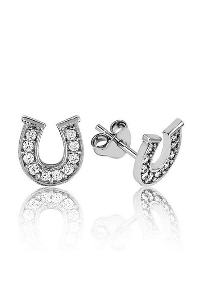 norsary Silver Nile Studded Earrings
