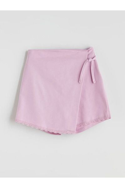 LC Waikiki Lcw Kids Lilac Elastic Waist Girls Shorts Skirt
