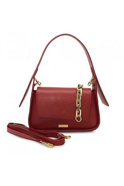 BESSO Grazia Moderna genuine leather shoulder bag Bordeaux
