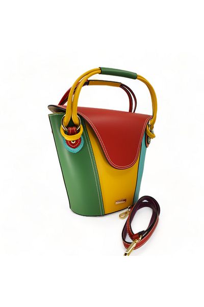 BESSO Dolce Mondo RG genuine leather handbag
