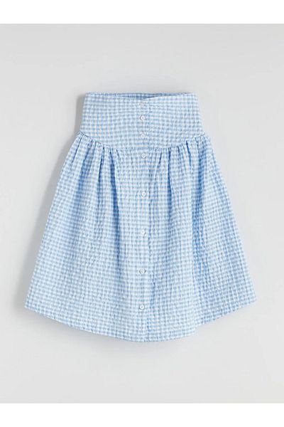 LC Waikiki Lcw Kids Blue Plaid Girl's Skirt