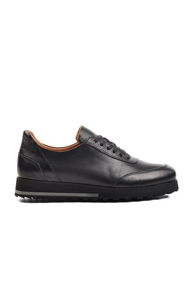 ALEHASANDRO 19830 Eva Sole Original Stylish Leather Sports Shoes Black