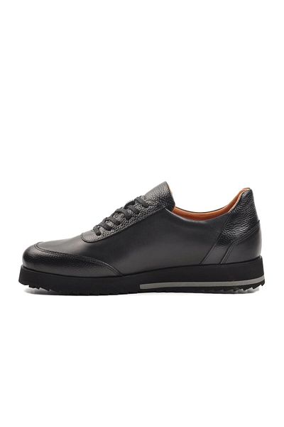 ALEHASANDRO 19830 Eva Sole Original Stylish Leather Sports Shoes Black