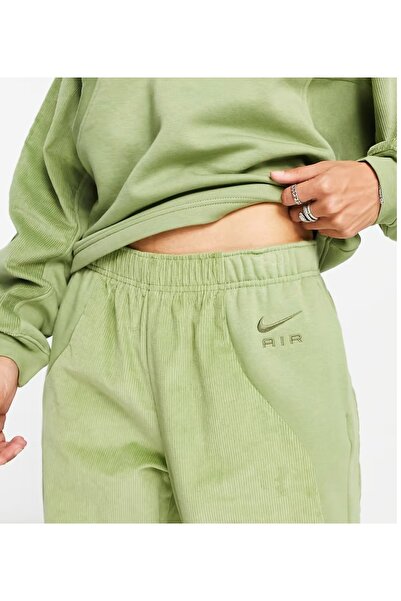 Nike - Air - Yeşil Kadife Jogging Pantolonu Sportswear Air Cord Fleece