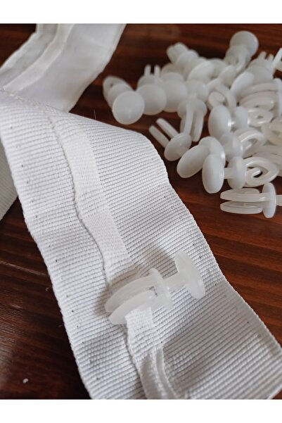 DİLETTO 80 de bucăți de butoane de tul și perdea compatibile cu cornișe (poate fi cusute)