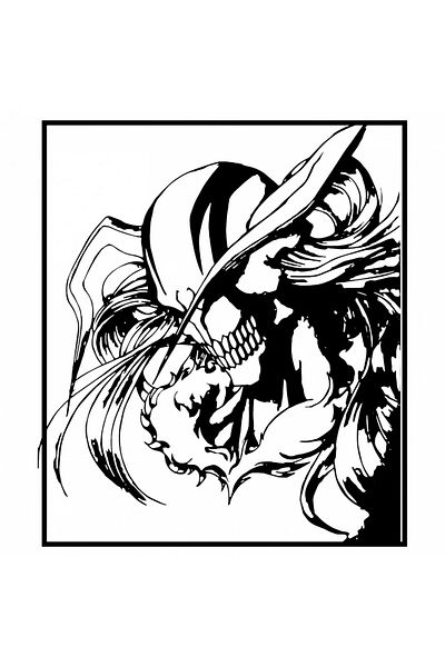 INOVATIX Set de 8 piese, autocolant anime Vasto Lorde Ichigo Bleach, INOVATIX®. 6 cm