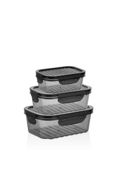 Mons Set of 3 Leak-Proof Storage Containers Qlux Bpa Free Leak-Proof Storage Container Set Full Vacuum Storage