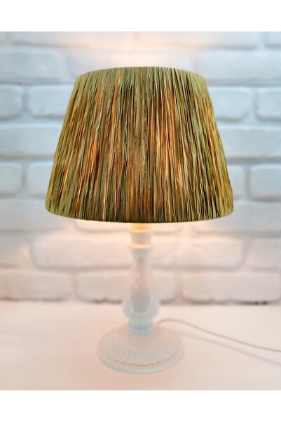 Decodelight White Rustic Classic Metal Leg Handmade Rope and Paper Knitted Hat Lampshade Table Lamp Models