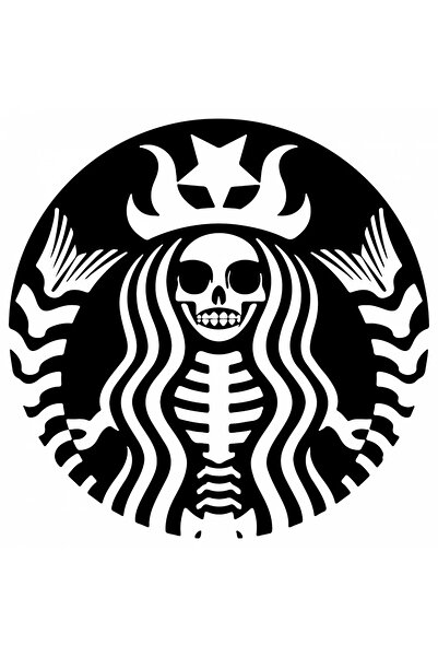 INOVATIX Set de 8 piese, autocolant Starbucks Halloween Coffee, INOVATIX®. 6 cm