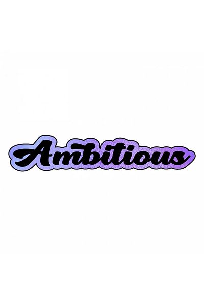 INOVATIX Set de 8 piese, Autocolant Ambitious, INOVATIX®. 6 cm