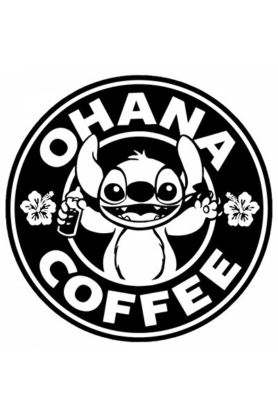 INOVATIX Set de 8 piese, autocolant Starbucks Ohana coffee, INOVATIX®. 6 cm