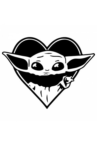 INOVATIX Set de 8 piese, autocolant Baby Yoda Mandalorian, INOVATIX®. 6 cm