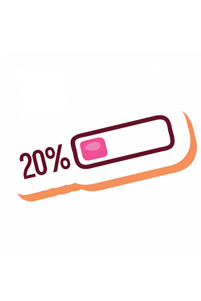 INOVATIX Σετ 8 τεμαχίων, Αυτοκόλλητο μπαταρίας 20%, INOVATIX®. 6 εκ.