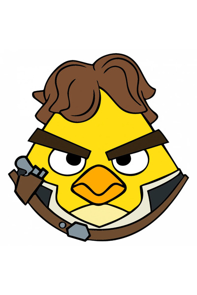 INOVATIX Set de 8 piese, autocolant Angry Birds Star Wars Han Solo, INOVATIX®...