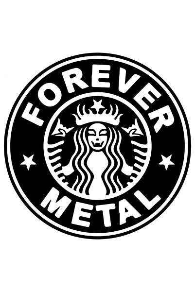 INOVATIX Set de 8 bucăți, autocolant metalic Starbucks Forever, INOVATIX®. 6 cm