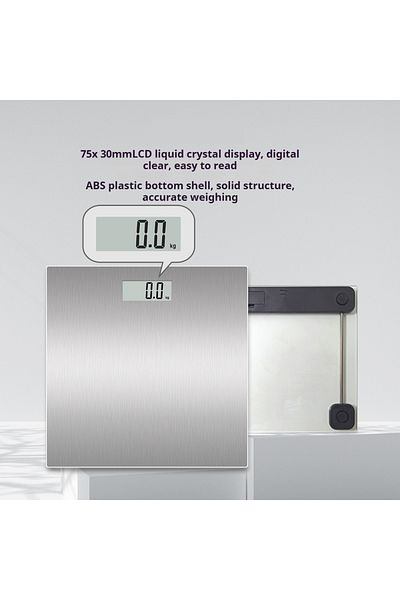 COOYA High-Precision Electronic Digital Weighing Scale with LCD Display,180Kg Capacity, Sturdy, Grey