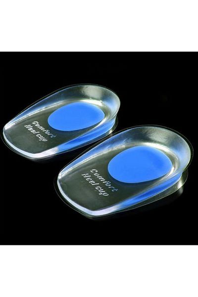 SyaMAG Set 2 gel insoles for heels, made of silicone, blue, 11x7 cm