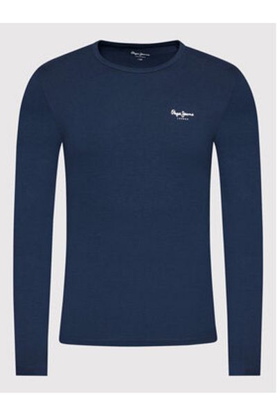 Pepe Jeans Tricou bărbătesc cu mânecă lungă PM508211 bleumarin