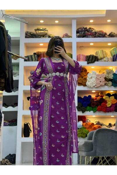 SOLİN YÖRESEL Kadın Yöresel Elbise Düğünlük Kaftan Abiye (Görseldeki Aksesuar...