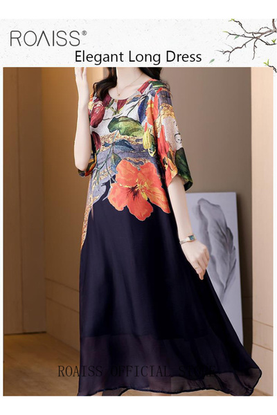 ROAISS Women Light Floral Dress