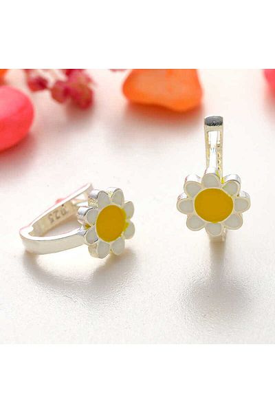 norsary Silver Daisy Children's Earrings