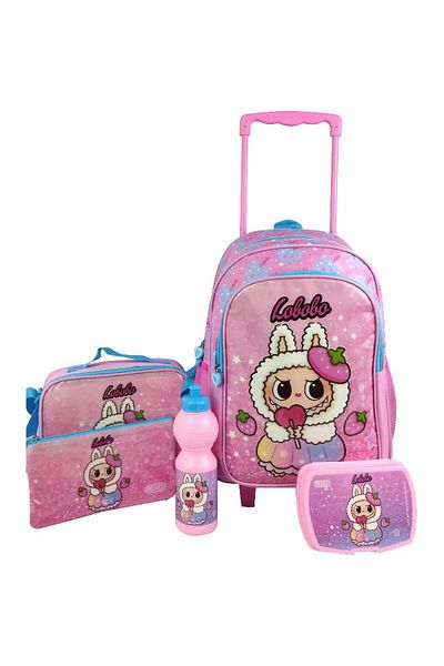 Roco Doll 5-in-1 Value Set Trolley Bag with Accessory Pink/Blue