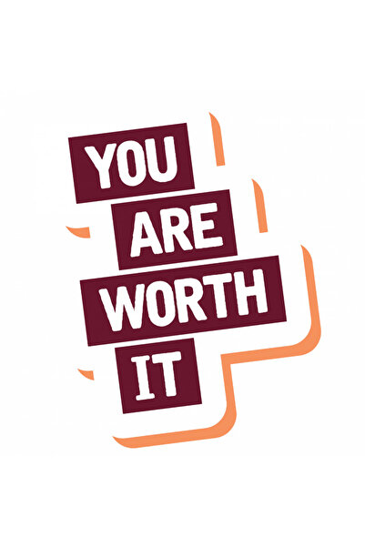 INOVATIX Set de 8 piese, autocolant „Meriți”, INOVATIX®. 6 cm