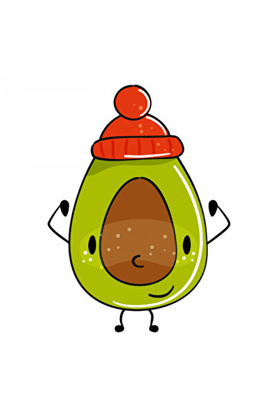 INOVATIX Σετ 8 τεμαχίων, Αυτοκόλλητο Αβοκάντο με καπάκι, INOVATIX®. 6 cm