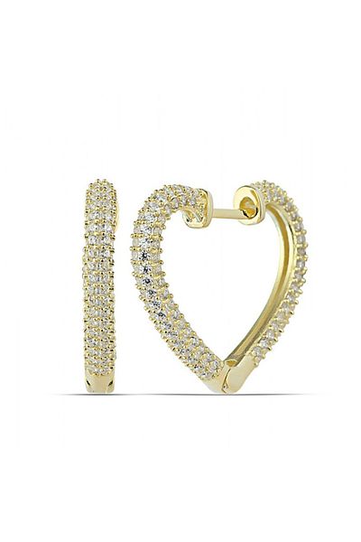 norsary Silver Gold Heart Women's Earrings