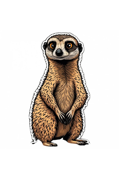 INOVATIX Set de 8 piese, autocolant de la suricată la panda, INOVATIX®. 6 cm